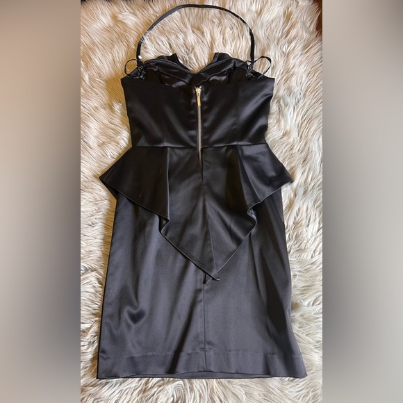 Vintage Bebe peplum pencil dress with bow - Picture 2 of 5